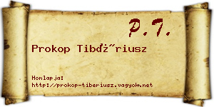 Prokop Tibériusz névjegykártya